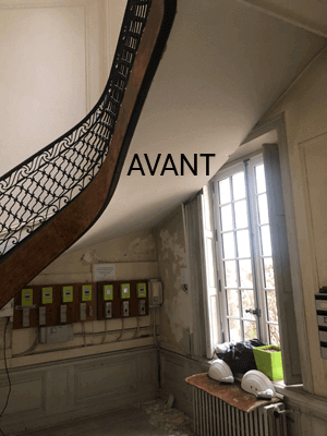 Avant Renovation Peinture Cage Escalier